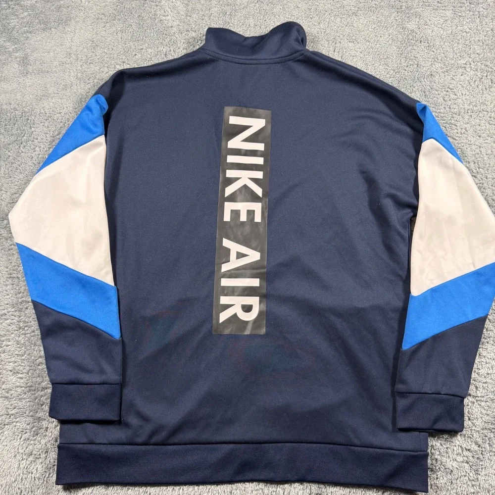 Nike Air Track Jacket Navy Blue Colorblock Full Zip Training  Men's‎ Size L